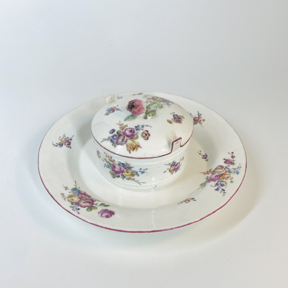 Mennecy - Beurrier en porcelaine tendre - XVIIIe siècle