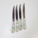 Quatre couteaux en porcelaine de Chantilly - XVIIIe siècle