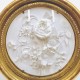 Médaillon en biscuit de Niderviller représentant un bouquet de fleurs - Daté 1818