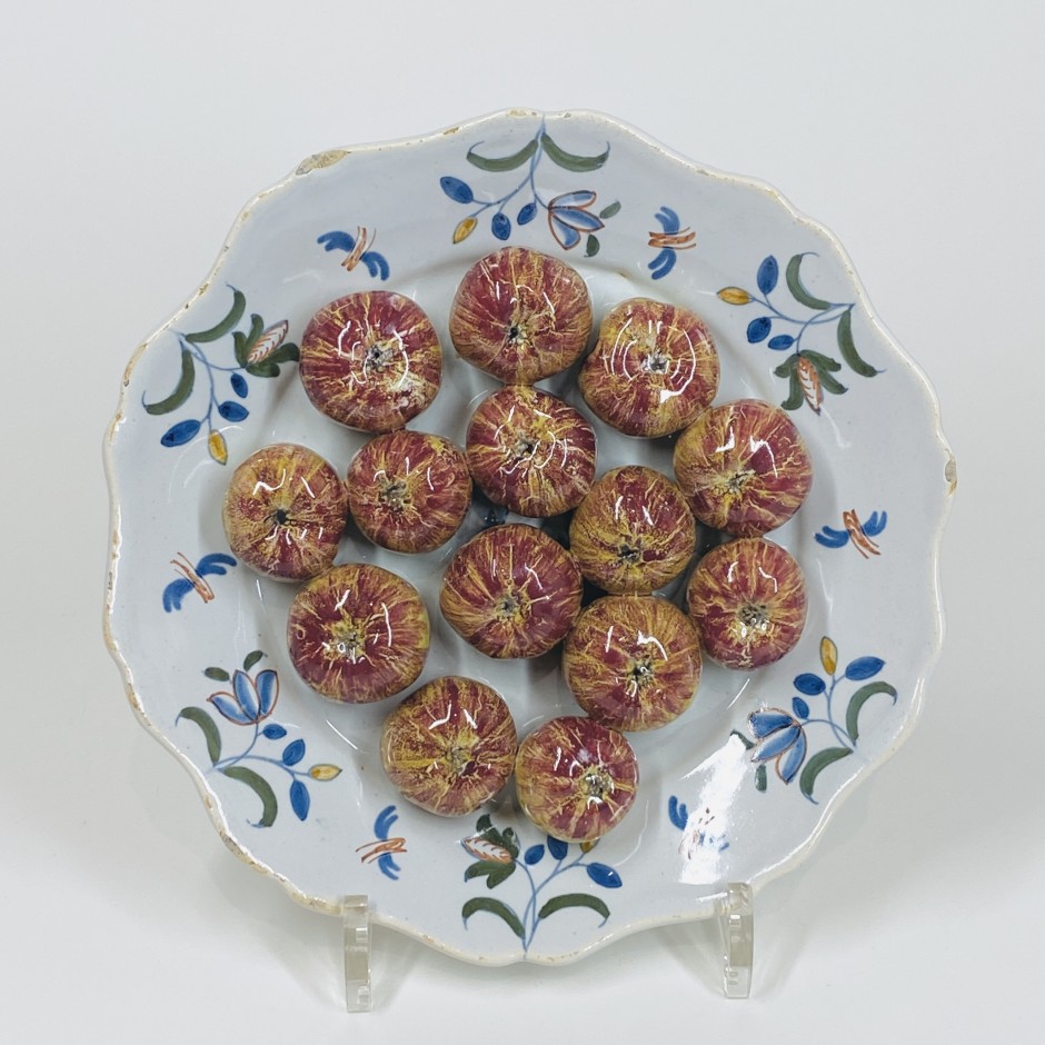 Assiette trompe l'oeil en faïence de Nevers - XVIIIe siècle - VENDU