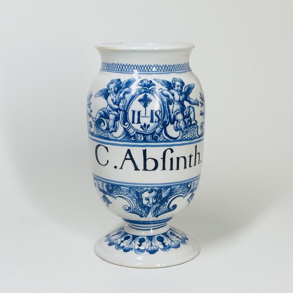 Pot canon en faïence de Moustiers - XVIIIe siècle - VENDU