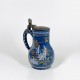 Small Nevers earthenware pitcher with Persian blue background - Seventheenth century