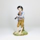 Statuette en faïence de Lunéville représentant un joueur de musette - XVIIIe siècle
