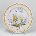 Southwestern plate depicting two Chinese - Eighteenth century
