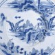 Assiette aux chinois en faïence de Nevers - XVIIe siècle