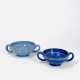 Earthenware bowl with blue background - Sixteenth - Seventeenth century