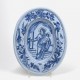 Nevers earthenware dish representing the Virgin and Child - Seventeenth century