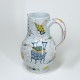 Rouen - Pitcher with so-called “sample” decoration - Eighteenth century