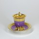 Paris - Manufacture Duhamel - Porcelain cup with purple background - Early nineteenth century