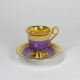 Paris - Manufacture Duhamel - Porcelain cup with purple background - Early nineteenth century