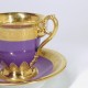 Paris - Manufacture Duhamel - Porcelain cup with purple background - Early nineteenth century