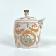 Moustiers earthenware mustard pot with mythological decoration - Eighteenth century