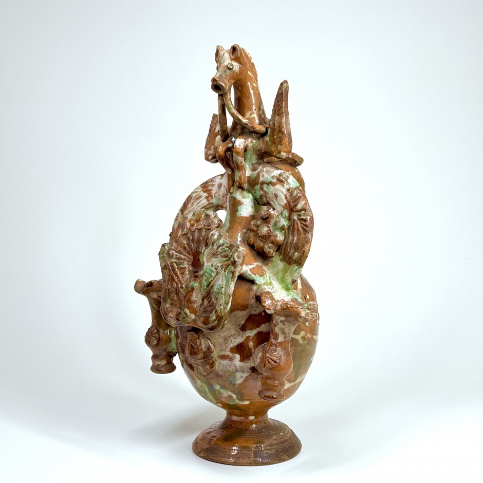 Important chanakkalé ewer in glazed ceramic - Nineteenth century.