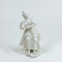 Soft porcelain statuette depicting a young woman - Eighteenth century