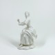 Statuette en porcelaine tendre figurant une jeune femme - XVIIIe siècle