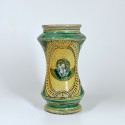 Majolica albarello from Burgio or Sciacca - Seventeenth century