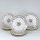 Set of nine Bordeaux porcelain plates and two Paris (Locré) porcelain sugar bowls - Eighteenth century