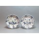 Grenoble - Pair of plates decorated with Chinese - eighteenth century.
