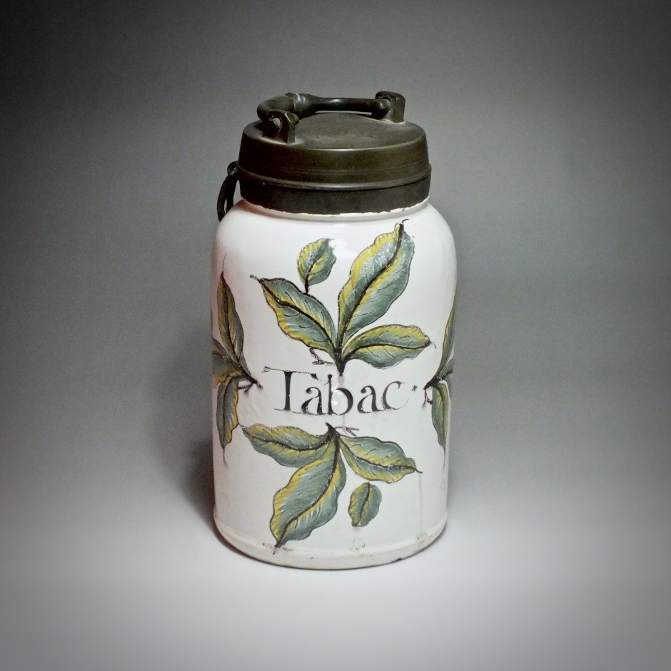 SAINT-OMER - Tobacco jar - Eighteenth Century - SOLD