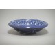 NEVERS. Round bowl with Persian blue background - seventeenth century
