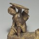 Paire de statuettes en terre cuite «Les enfants d'histoire naturelle» d'après Boizot.