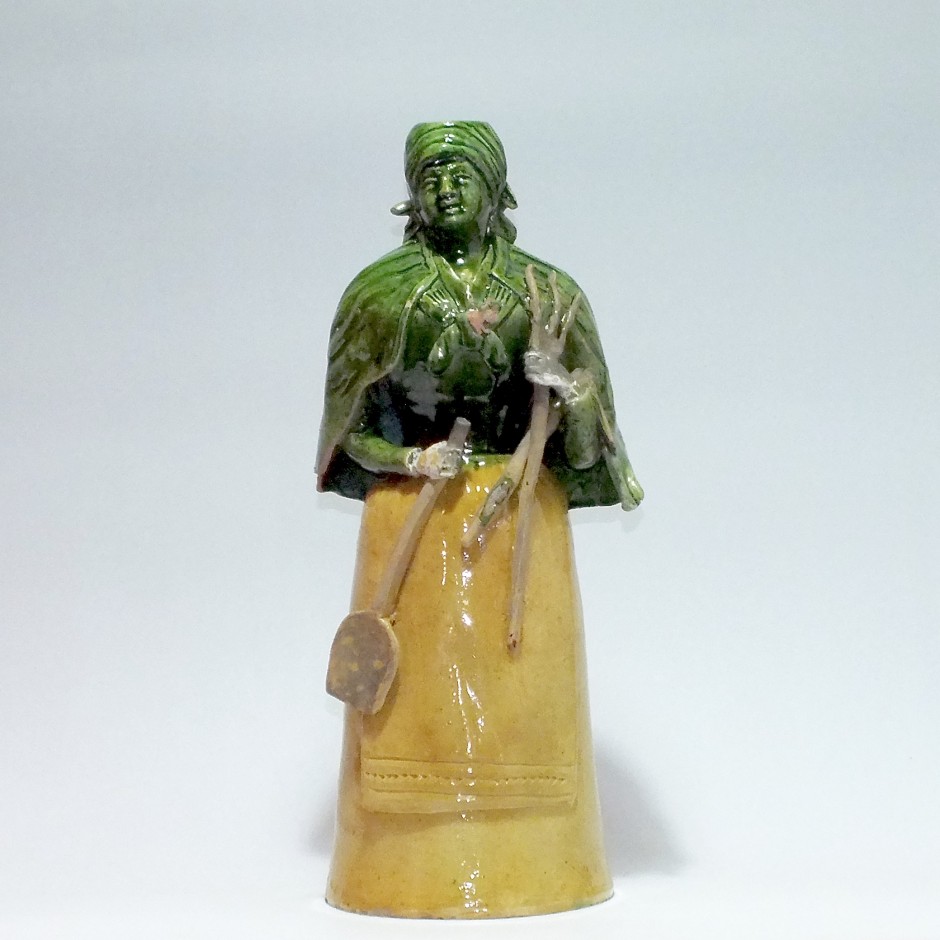 glazed earthenware  bottle - Sarthe - Nineteenth Century