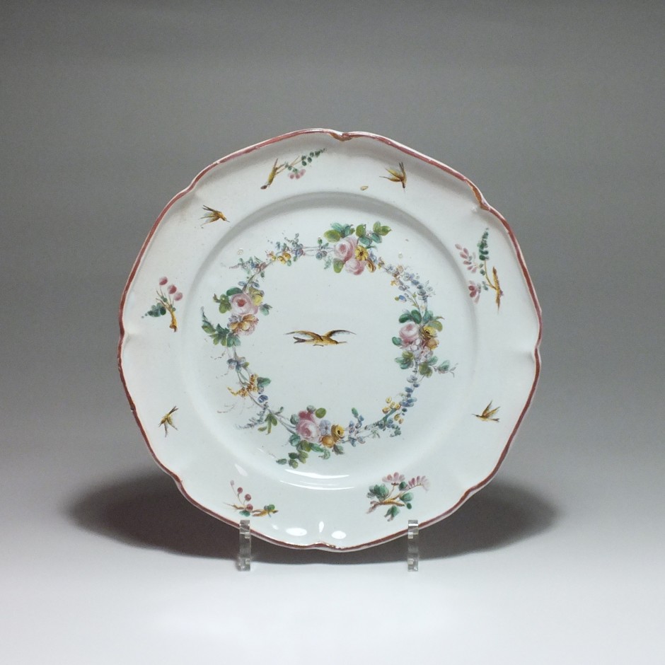 Meillonnas - Rare birds plate - eighteenth century - SOLD