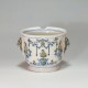 Moustiers - Rare glass refresher with decor Bérain polychrome - eighteenth century