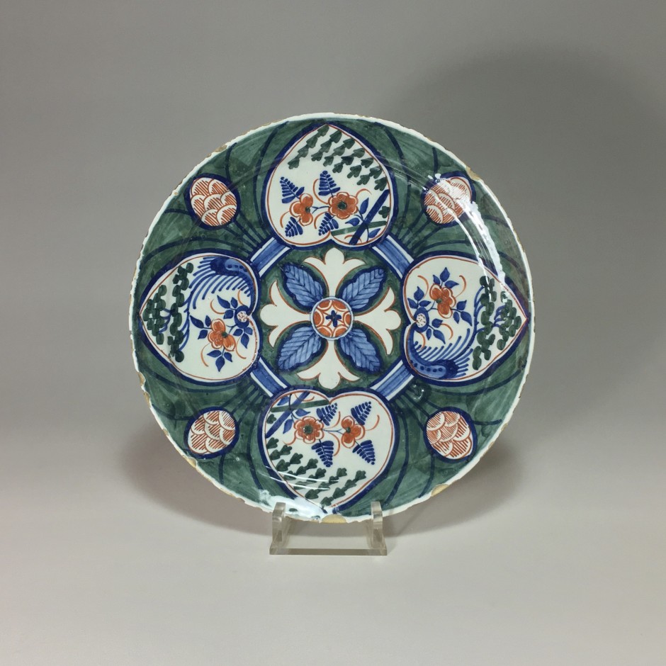 DELFT - called plate "four hearts" - the end of the seventeenth century - SOLD