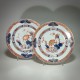 China - Pair of imari plates with butterflies - eighteenth century