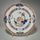 China - Pair of imari plates with butterflies - eighteenth century