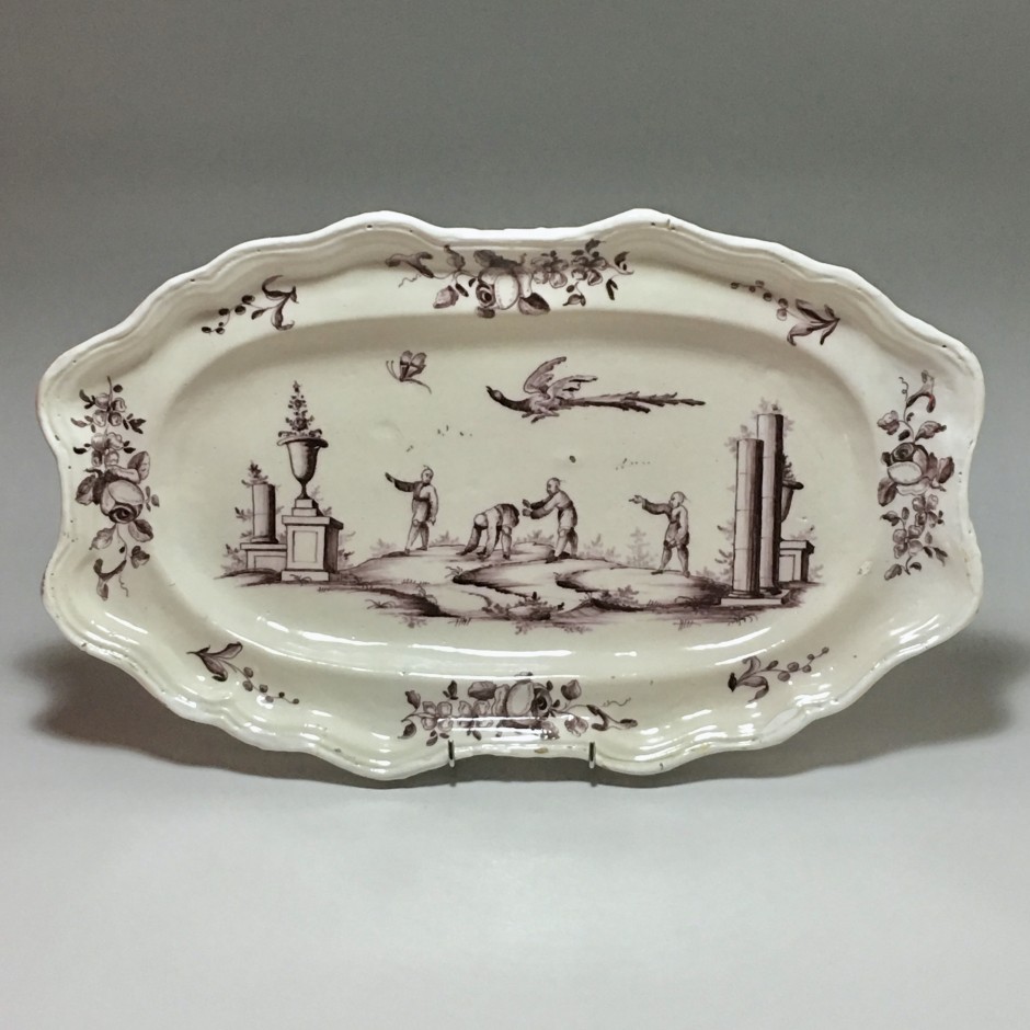 Lyon - Large dish decorated with Chinese - eighteenth century - SOLD