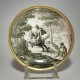 MEISSEN - Rare cup and saucer with hausmaler decor in grisaille of a hunting scene - 18th century - circa 1730
