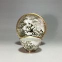 MEISSEN - Cup and saucer with of a hunting scene - Eighteenth century - SOLD