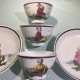 Three porcelain cups and saucers from Nove di Bassano - circa 1790