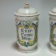 Rouen - Pair of small pharmacy jars - Eighteenth century