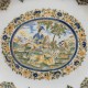 Moustiers - Petit plat décor d'une scéne de chasse - XVIIIe siècle