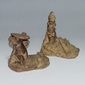Paire de statuettes en terre cuite «Les enfants d'histoire naturelle» d'après Boizot - VENDU