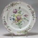 MARSEILLE (Robert) - Pair of plates with floral decoration - eighteenth century