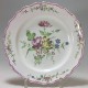 MARSEILLE (Robert) - Paire d'assiettes à décor floral - XVIIIe siècle