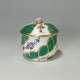 Sugar bowl in porcelain of Vincennes - Sèvres with green ribbons decoration - eighteenth century