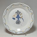 Nevers - Rare decorative plate said "rolling third" - eighteenth century - SOLD