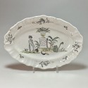 Southwest - Dish with a gardener's decor - late eighteenth century - SOLD