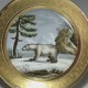 Paris - Three plates with animal decoration - first third of the nineteenth century