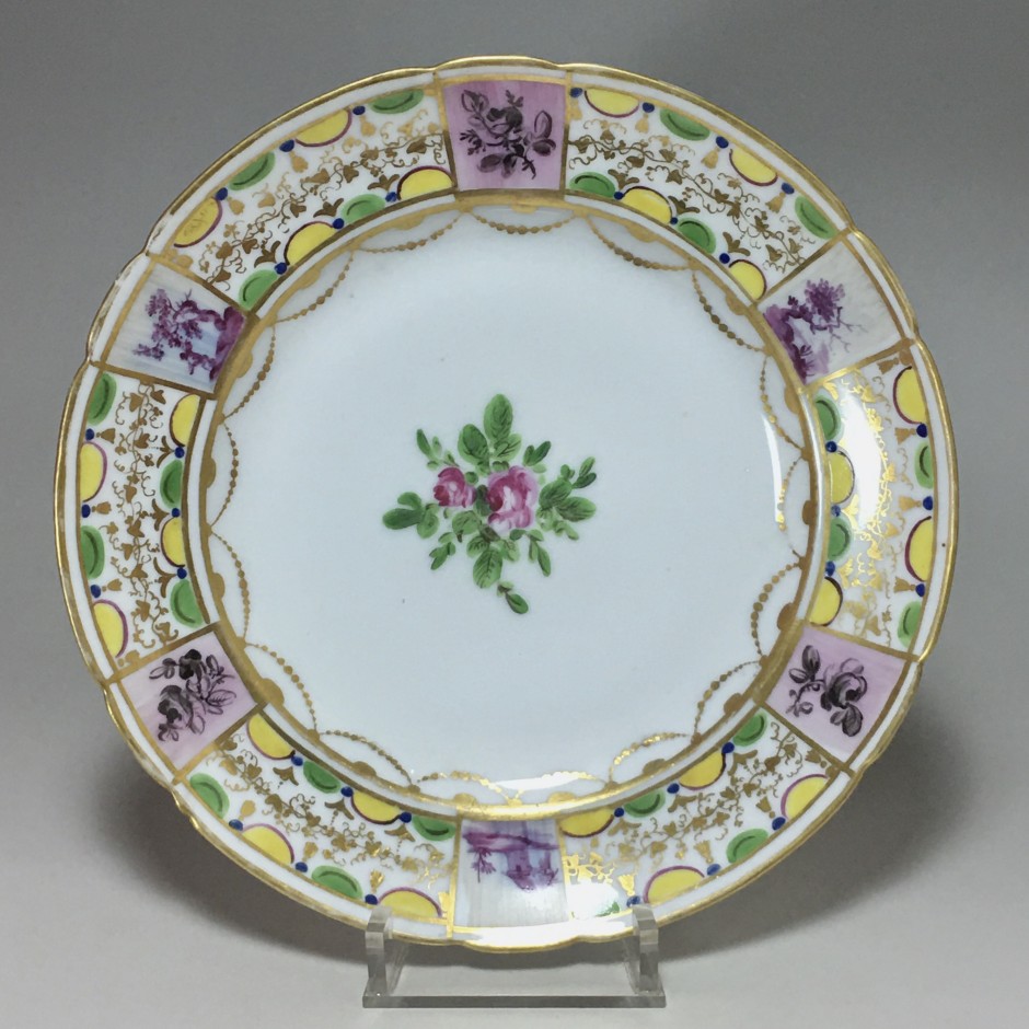 Paris - Porcelain plate, Manufacture du Petit Carousel (3) - Eighteenth century - SOLD