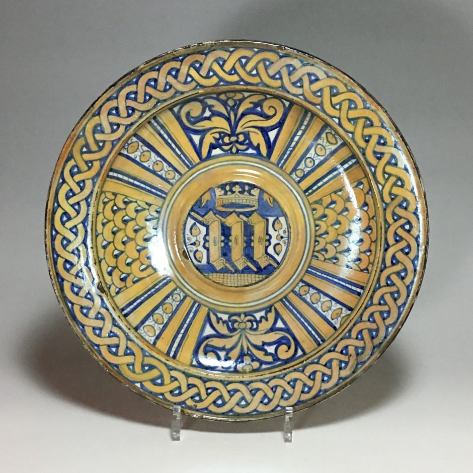 Plat en Majolique de Deruta à lustre métallique – vers 1530