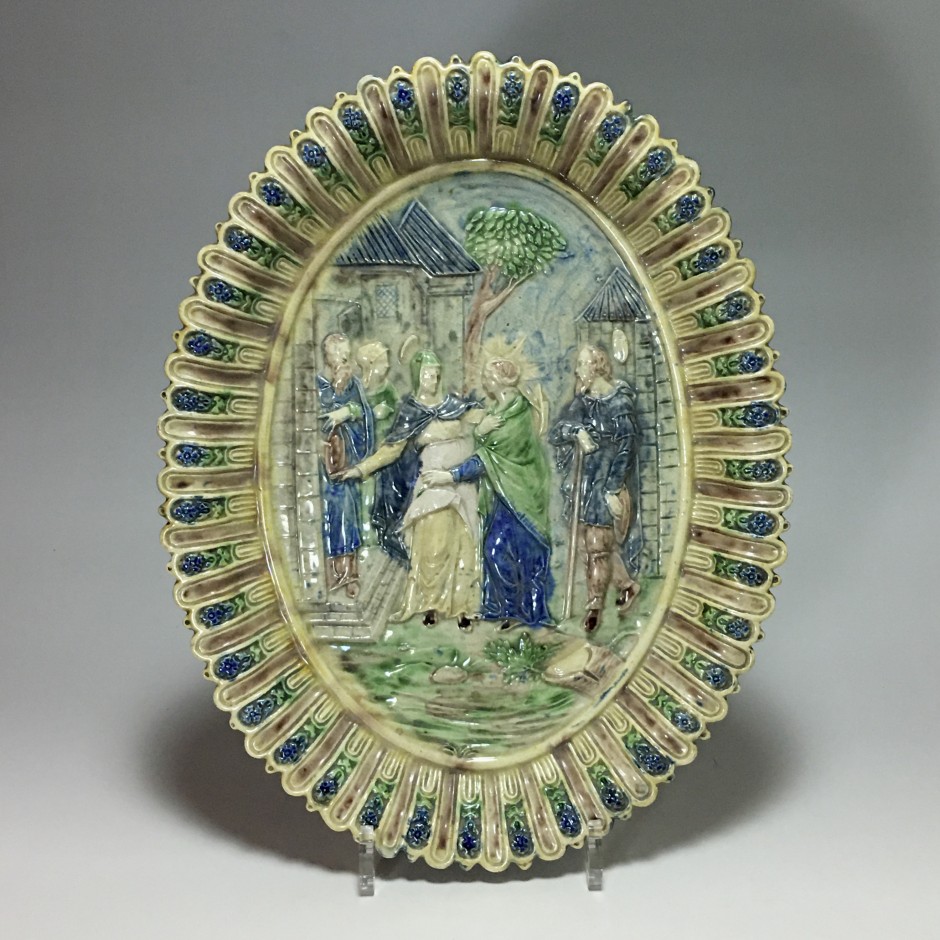 Paris school dish decorated with a religious scene - Nineteenth century - SOLD