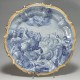 Earthenware dish from Lodi (Italy) Decor from a battle scene - Eighteenth century