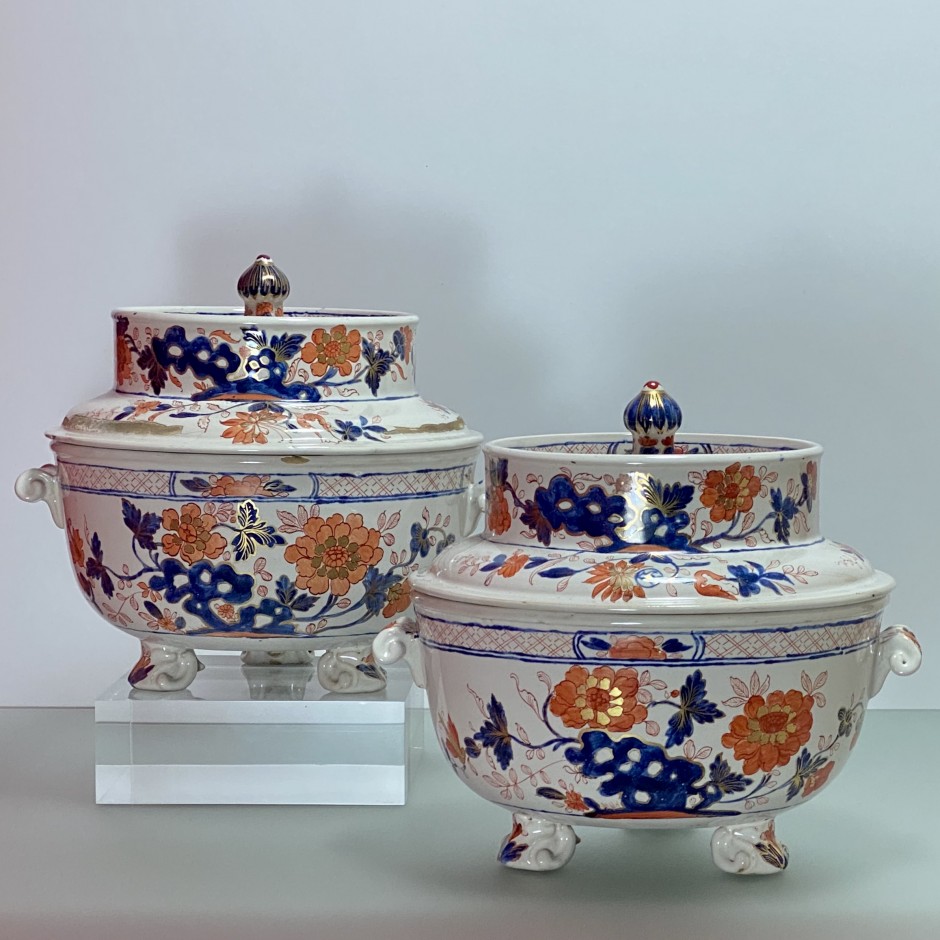 Pair of earthenware coolers from Milan - Pasquale Rubati factory - Eighteenth century