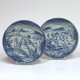 Savona - Pair of dishes in blue monochrome - Around 1700